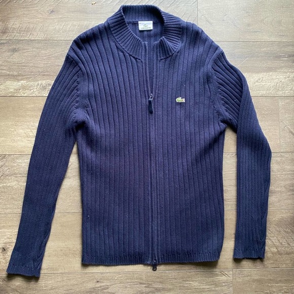 Lacoste Other - Lacoste Zip Up Sweater navy 4 Medium NWOT